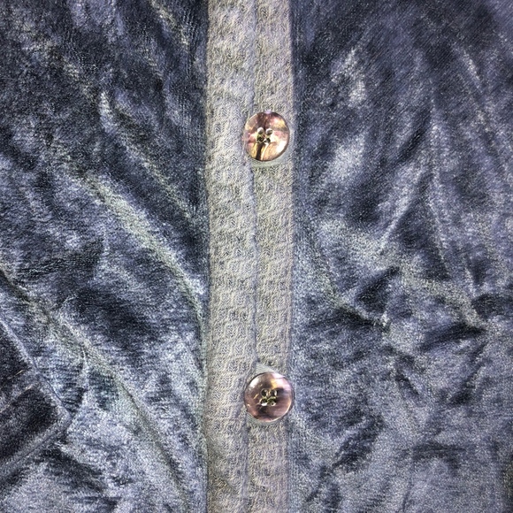 TRNKA 80%rayon chenille earthy teal knit cardigan - Picture 7 of 7